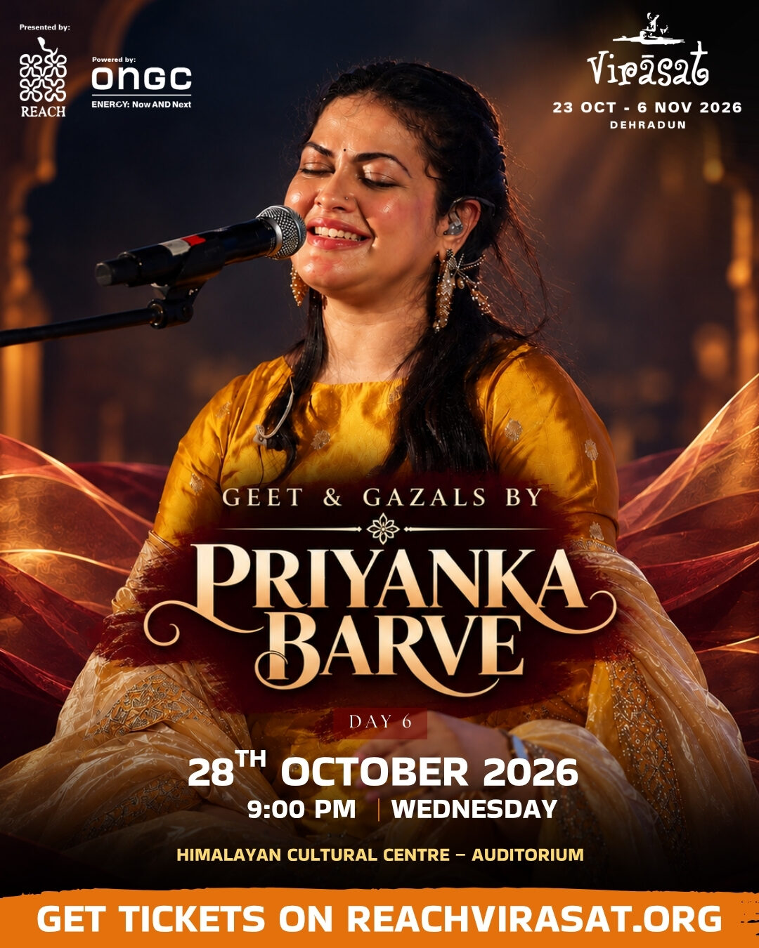 Geet and Ghazals by Priyanka Barve, Wed 28 Oct · 8:00 PM