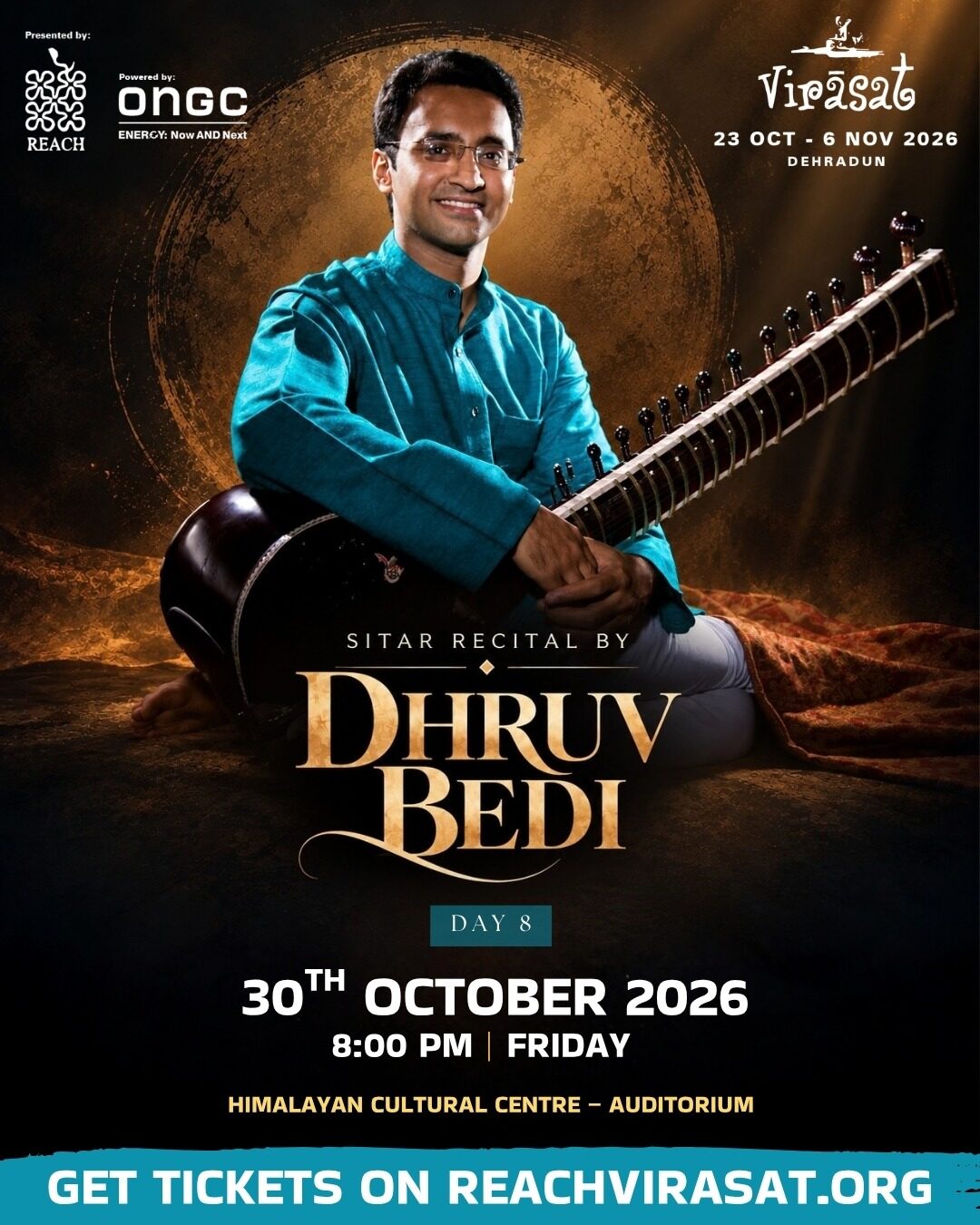 Sitar recital by Dhruv Bedi, Fri 30 Oct · 7:00 PM