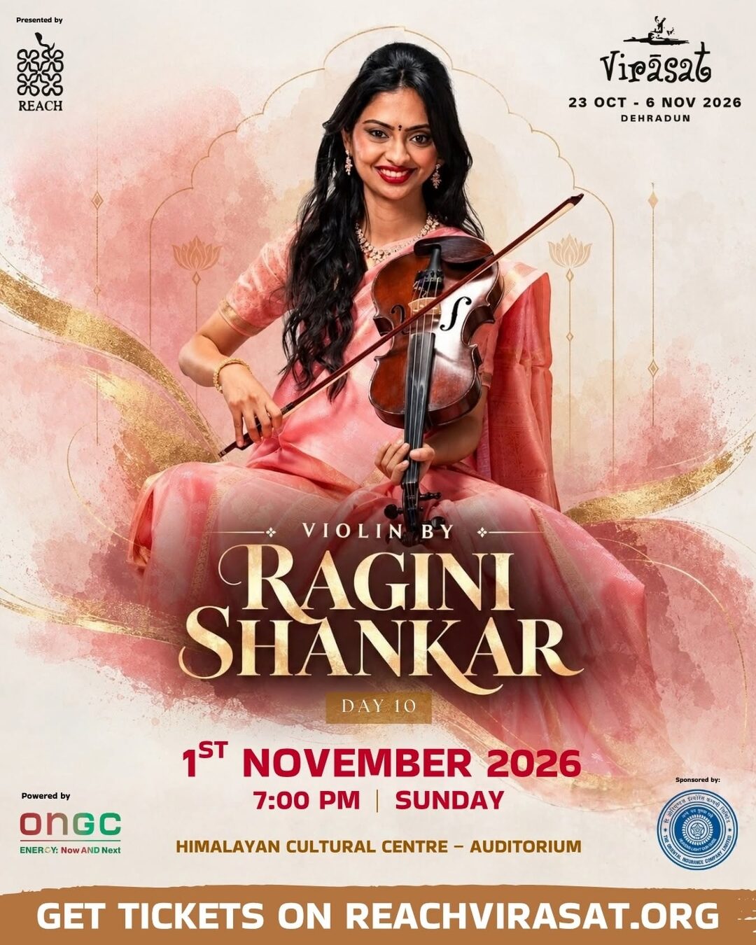 Violin Recital by Ragini Shankar, Sun 1 Nov · 7:00 PM