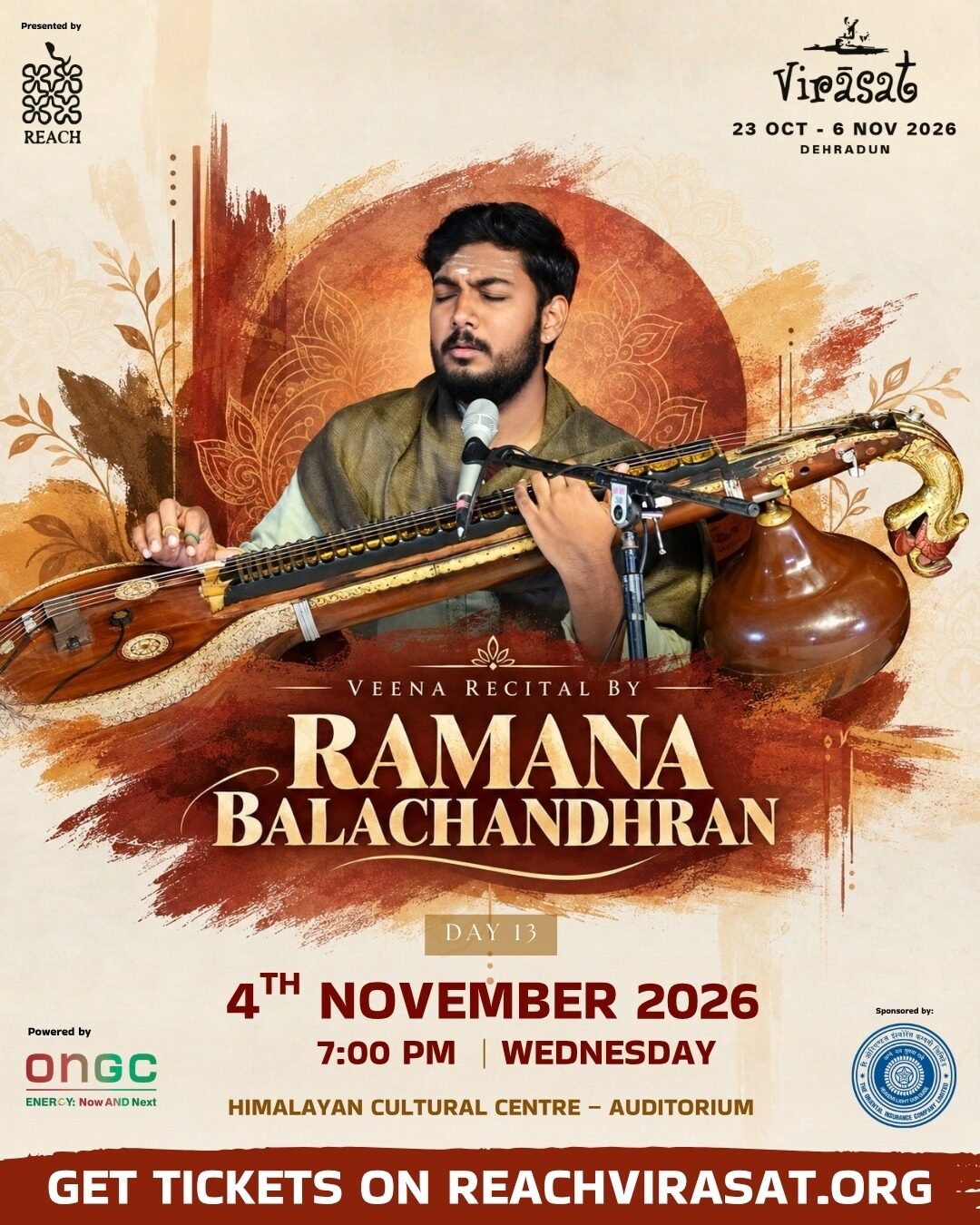 Veena recital by Ramana Balachandra, Wed 4 Nov · 7:00 PM
