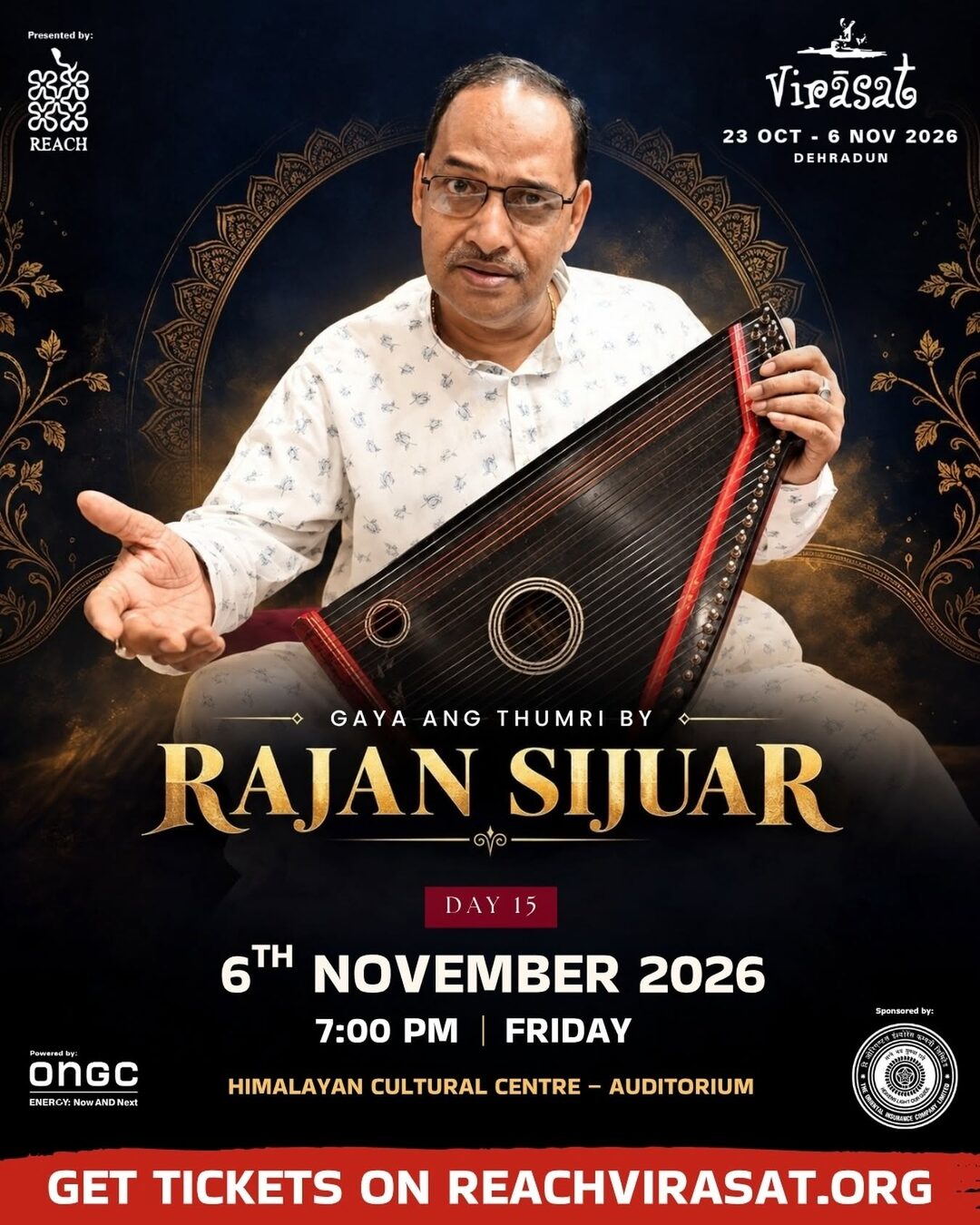 Gaya Ang Thumri - Rajan Sajuar, Fri 6 Nov · 7:00 PM