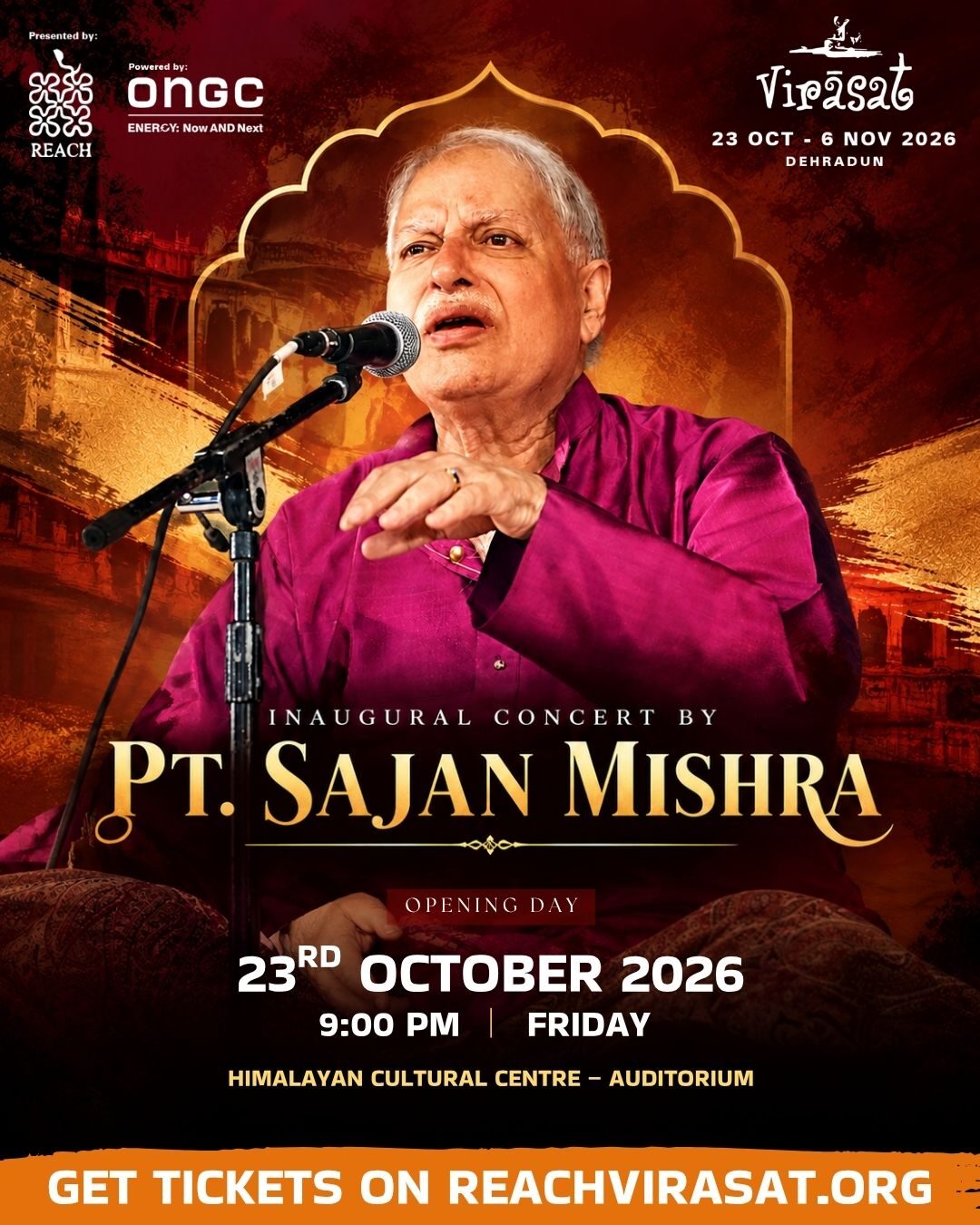 Sajan Misra and Swaransh Misra - Pt. Sajan Mishra, 23 October, 9:00 PM – 11:00 PM